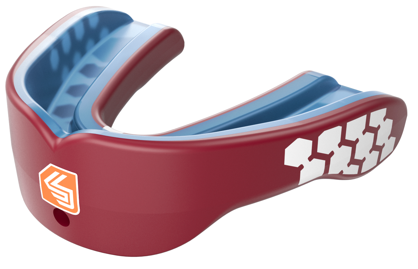 Shock Doctor Adult Gel Max Power Print Mouthguard - MAROON
